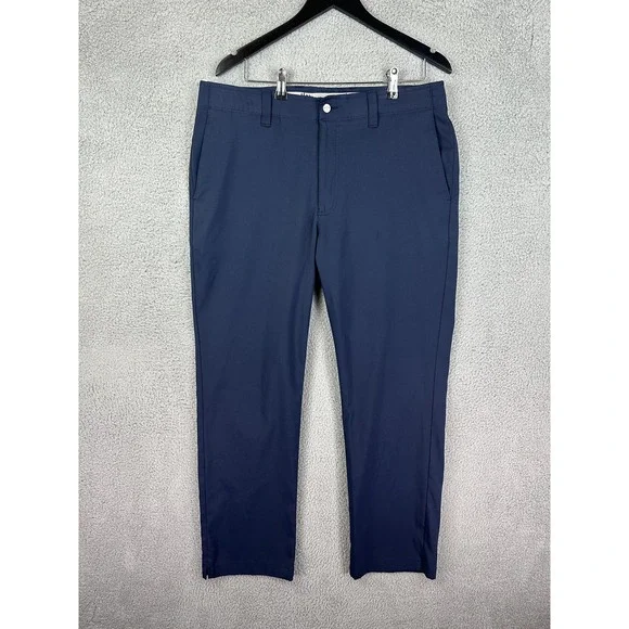 Callaway Pants Mens 36x30 Navy Blue Golf Performance Stretch Flat Front Chino